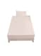Smart Single Fitted Bed Sheet Plain Cotton Bed Sheet with Pillow Cover (190X90cm) Ivory