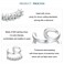 S925 Sterling Silver Zircon Double Layer Single Ear Bone Clip Earrings(BSE964)