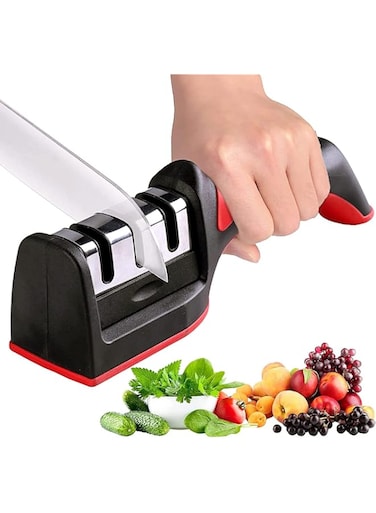 Necomi Knife Sharpener, &reg; مبراة سكين, Kitchen Knife Sharpener for Sharpening and Polishing Kitchen Knives with Easy Manual Sharpening for Straight Knives Perfect for Household and Chef&rsquo;s Choice