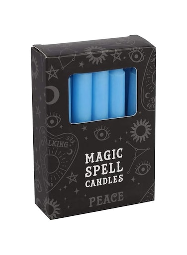 candles Pack of 12 Peace Spell (Light Blue)