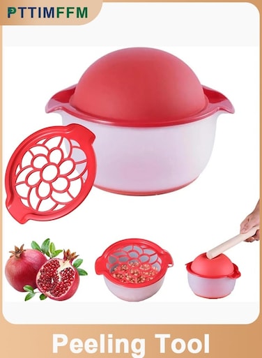 Pomegranate Peeling Tool, Quick Arils Remover &amp; Deseeder Non-Slip Kitchen Gadget for Easy Pomegranate Prep