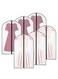 BananaHome Garment Bag 6 Pack Plastic Garment Bags with Zipper Hanging Clothes Cover Dress Bag Full Zipper Dust Cover for Suits, T-Shirt, Jacket, Coats Closet (Black, 60x120CM)