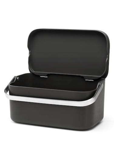 BRABANTIA SinkSide Food Waste Caddy, 1.8L Dark Grey