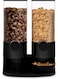 Double Cereal and Dry Food Dispenser Set, Clear Airtight Storage Containers with Easy Turn Knobs for Breakfast Foods, Snacks, Grains, and Pet Treats