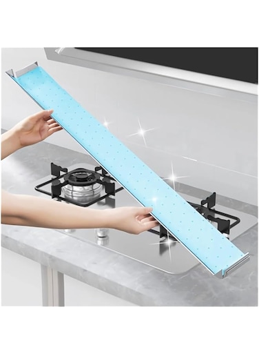 KASTWAVE 30Pcs Universal Range Hood Filter Paper - Oil Absorbing Grease Filters with Impermeable Membrane (Blue) for Kitchen