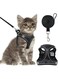 taxinpeet Cat Harness and Leash- Reflective Mesh Cat Vest for Walking Outdoor- Escape Proof Kitten Puppy Vest Harness -Comfort Fit, Lightweight, Easy Control (XXS, Black)