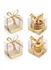 12PCS Clear PVC Cake Boxes - Perfect for Macarons, Cupcakes, Cookies &amp; Mooncakes - Ideal for Baby Showers, Weddings &amp; Birthday Parties (Gold)
