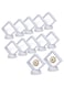 KASTWAVE 10Pcs 3D Floating Thin Film Jewelry Storage Box, Transparent Frame Display Case Holder for Ring Necklace Bracelet Earring, Dustproof Challenge Coin Medallion Display Case Stand (White)