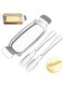 Steel Butter Slicer Cutter with 2 Butter Knives &acirc;&euro;&ldquo; 3 in 1 Easy Butter Spreader Knife for Cold Butter Slicing Spreading