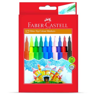 فابر-كاستل مجموعة أقلام تلوين ذات جسم ملون، 12 لون