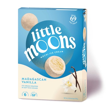 Little Moons Madagascan Vanilla Flavoured Mochi Ice Cream, 192g