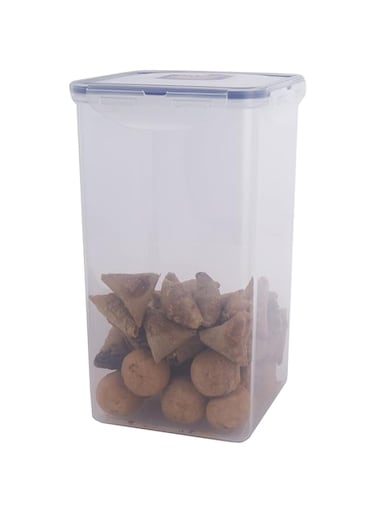 . Lock &amp; Lock HPL822R Square Storage Container - Clear/Blue, 4 L