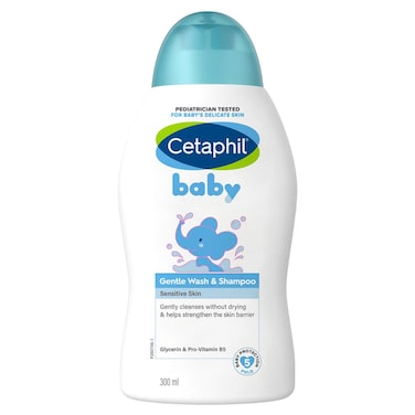 Cetaphil Baby Gentle Wash and Shampoo for Sensitive Skin, 300ml