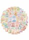 Cute Drink Stickers, Cute Food Stickers for Water Bottles, 50 Pcs Waterproof Vinyl Stickers for Hydro Flask, Laptop Skateboard Computer Stickers Pack