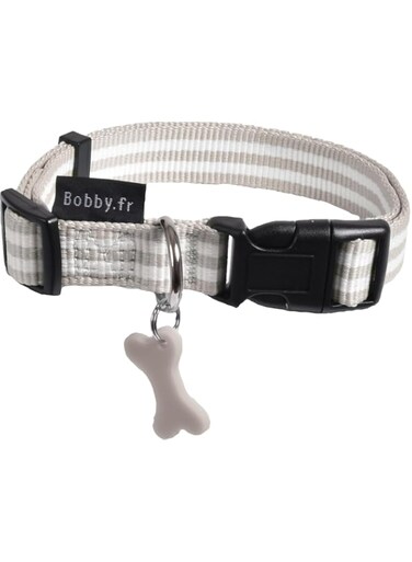 Bobby Collar Stripe Taupe Medium