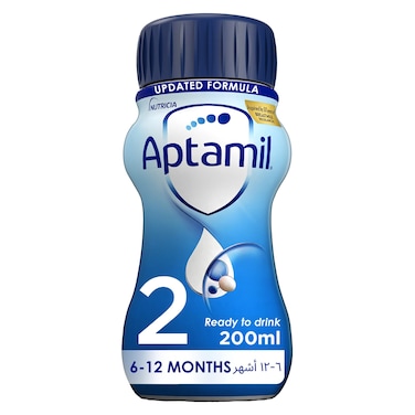 Aptamil Advance 2 Follow-On Formula Milk From 6-12 Months, Ready to Drink Liquid Formula, 200ml