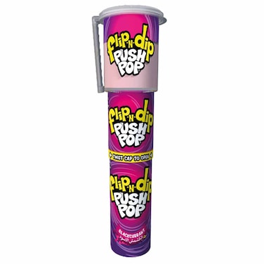 Bazooka Flip-N-Dip Push Pop Strawberry and Blackcurrant Candy, 25g