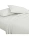 Casa 2 Pieces 1cm Stripe Bed Sheets Twin (100x200+30 cm) - Soft Satin Sheet Set with Pillowcases - Deep Pocket, Hotel Collection, Luxury Bedding Set include 1 fitted Sheet, 1 Pillowcase -White