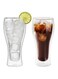 Double Wall Glass Set of 2 &acirc;&euro;&ldquo; 450ML Borosilicate Insulated Clear Highball Glass for Beer Soft Drinks &amp; Tropical Beverages Thermal Heat Resistant Cup, DBM007