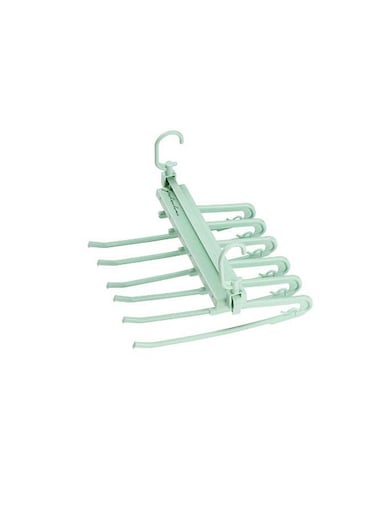 Multi Functional Pants Plastic Hanger Green 33.5x33.5cm