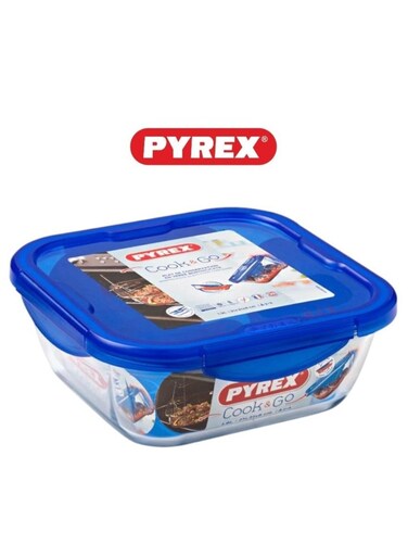 Cook&amp;Go 1.5L Square Storage Dish with Airtight Lid - Versatile Freezer-to-Oven Solution Blue 1.5Liters