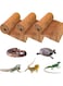 SWIUKPHE 3 Rolls Reptile Carpet - 16 x 32 inches Natural Coconut Fiber Pet Mat, Tortoise Carpet Mat Coco Fiber Substrate Liner Pet Terrarium Liner for Lizard Turtle Gecko Bearded Dragon