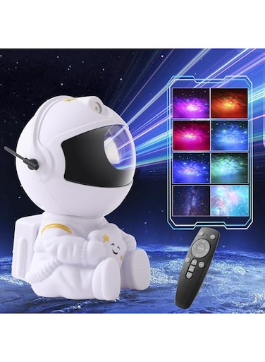 NIBEMINENT Astronaut Galaxy Projector Lamp Stand Star Projector Night Light with Timer,Remote Control and 360 Adjustable Design Universe Nebule Projectors,for Kids Adults Childs Bedroom Living Room