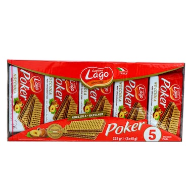 Gastone Lago Hazelnut Cream Wafers, 45g Pack of 5