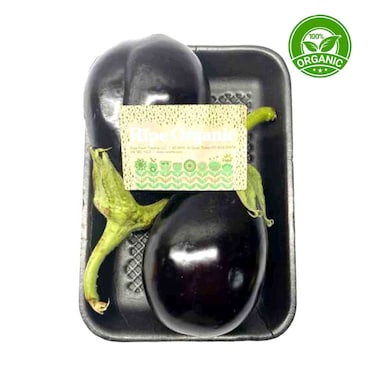 Ripe Organic Eggplants 600g