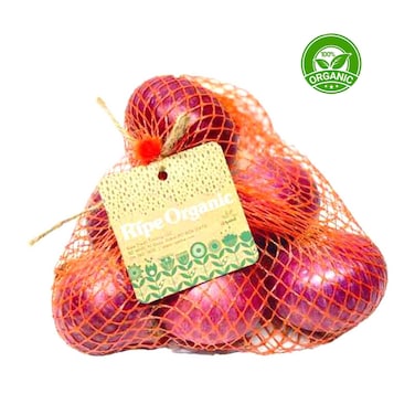 Ripe Organic Red Onions 500g