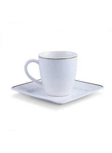 Home Empire Porcelain Tea Cup Saucer 220Ml -White