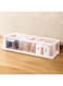 Tazweeq Cable Organizer Box with Lid, Storage Box Clear with Dividers, Case Wire Organizers for Home Drawer Office, Stackable, Clear