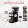 Multi-Speed Coffee Grinder 150W Electric Burr Grinder 240g Capacity Adjustable Settings Black