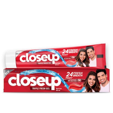 Closeup Triple Fresh Gel Toothpaste Red Hot, 50ml