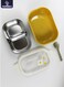 Stainless Steel Classic Lunchbox 1.5L &acirc;&euro;&ldquo; Bento Meal Box with 2 Compartment and Spoon &acirc;&euro;&ldquo; Freezer, Dishwasher and Microwave Safe, Leakproof and Airtight with Dual Compartment, BPA-Free, Lightweight, Durable Food Container for Adults and Kids &acirc;&euro;&ldquo; Home, Office, School, Daycare, Travel &acirc;&euro;&ldquo; 19x13x6 cm