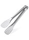 Stainless Steel Cooking Tongs - Easy to Clean, Safe for Food, Ideal for Salad, BBQ, Frying - Best Sturdy Non-Stick Grip Utensil Gift for Kitchen