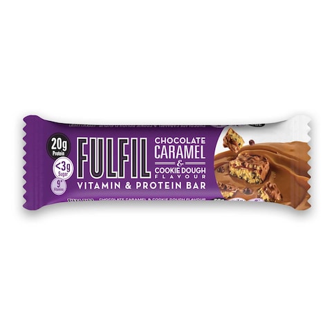 Fulfil Chocolate Caramel and Cookie Dough Vitamin and Protein Bar 55g