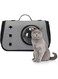 COOLBABY Pet Cat Carrier Folding Breathable Portable Transparent Small Animal Pet Bag is Designed for Traveling Hiking Walking and Outdoor Use Gift for Small Pets(Grey)