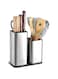 Knife Holder and Utensil Holder - Stainless-Steel Modern Rectangular Design Universal Knife Block and Kitchen Utensils Organizer for Counter-top