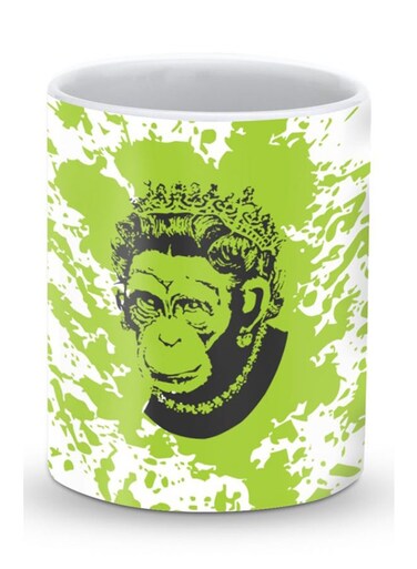 Premium Ape Queen Designer Mug White/Green