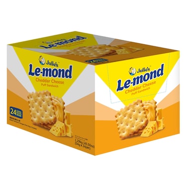 Julie's Le-mond Cheddar Cheese Puff Sandwich Biscuit, 1.29kg