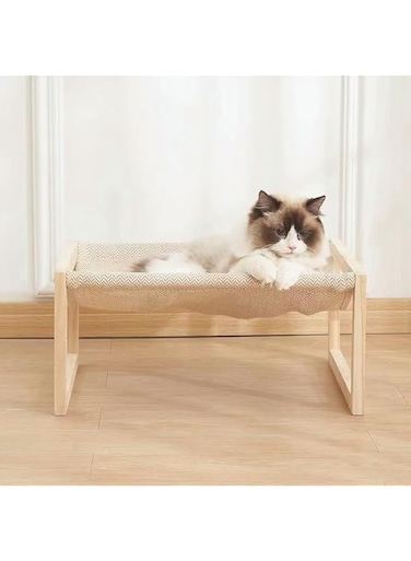 CENXI Cat Hammock Bed, Elevated Pet Bed Breathable Hanging Nest with Detachable Cover and Heavy Duty Iron Frames Cat Cooling Cot