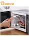 Microwave Splatter Cover, Clear Microwave Splash Guard Cooker Lid with Handle, Safe Plastic Microwave Plate Cover for Food Splatter, Orange