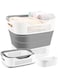 ROUNY Collapsible Laundry Baskets Plastic with Handles, 40L Clothes Laundry Hamper, Pop up Laundry Basket Organizer Container with Easy Carry Handles, Multiuse Organizer Container