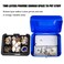 Rubik Medium Cash Box Steel Register with Tray and Lock Durable Portable Money Box Safe for Bills Jewelry Receipts Coins (20x16x9cm) Blue