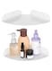Sezanrpt 7x7 Inch Corner Shelf Wall Mount Set of 2, White Acrylic Corner Floating Shelves, Corner Wall Organizer Shelf for Bathroom, Kitchen, Bedroom, Living Room, Dining Room, Office