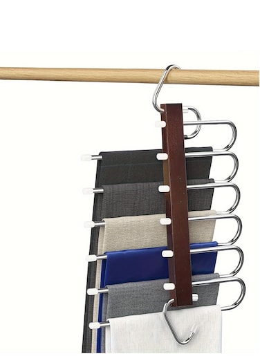 Rosewood Goose-Shaped Stainless Steel Pants Rack &ndash; Elegant and Durable