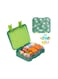 Lunch Box for Kid School Bento Green Color soccer theme for Kids 4/6 Convertible Compartments  BPA FREE LEAK PROOF  Dishwasher Safe   Back to School Season  Food Graded Materials  Made of Triton