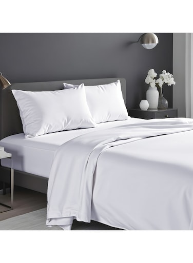 Xclusives White Twin Bed Sheet Set &acirc;&euro;&ldquo; 3 Piece Bed Sheet Set &acirc;&euro;&ldquo; Twin Size 170 cm x 240 cm - Soft Brushed Microfiber Bed Sheets - 40 cm Deep Pockets Sheets Wrinkle Free &amp; Fade Resistant