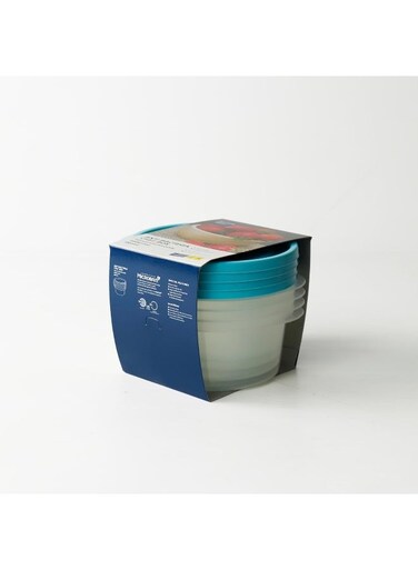 MICROWAVE ROUND CHEF BOX PACK 4 PCS SET 600ML